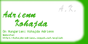 adrienn kohajda business card